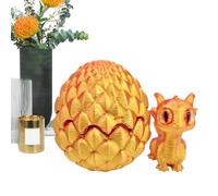 Dragon Egg Sculpture - flex Toy Figurine, Gradient Color Ornament, Movable Creature Display | Articulated Model Sculpture Detail, Realistic Fantasy Style Piece For His Showcase