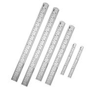 Dragon Eight Metal Ruler Stainless Steel Ruler Straight Edge Measuring Tool 6 Inch +12 Inch + 16 Inch 6 Pack Set