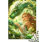 Dragon Elf Crystal Jigsaw Puzzle, 1000 Pcs For Adults | 52x38cm Puzzle Fans, Birthday Gift, Cardboard, Logical Thinking, Tight Puzzle Fit