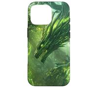 Dragon - Enchanted Majestic Forest Guardian Emerges Greenery Case for iPhone 16 Pro