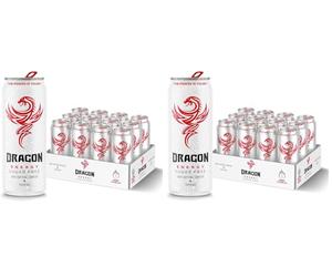 Dragon Energy - Sugar Free Energy Drink, High Caffeine Content & Taurine, BVITS* B3, B5, B6 & B13, 2 Calories, Proudly British, 100% Recyclable 12 x 500ml Cans (Pack of 2)
