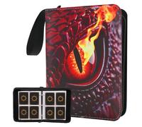 Dragon Eye Card Binder 4-Pocket Card Holder Album 400 Pocket, 3D Dragon Trading Gamecards Holder Zipper Case Collector Album for Game Sports Collector Gift