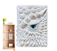 Dragon Eye Embossed Notebook - 3D Resin Engraved Hardcover Writing Journals with Decorative Ornaments, Distinctive Notepad for Dragons Lovers | Travel Journal for Fantasy Enthusiasts, Medieval Themed