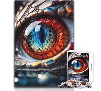 Dragon Eye Red And Blue 1000 Piece Puzzle For Adults Play And Learn Smart Activity Unique Heartfelt Celebration Gift Size 50x75cm