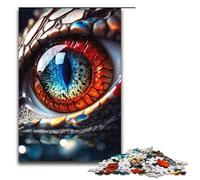 Dragon Eye Red And Blue Jigsaw Puzzle Pieces Jigsaw Puzzles for Mother'S Day Birthdays Christmas 1000 PCS(75x50cm)