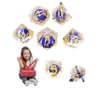 Dragon Eye Resin Dice - 7 Edges Dice Set, Wear-Resistant Game Accessories for Role , Table Games, Math Games