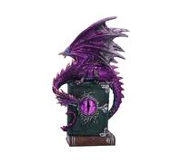 Nemesis Now Dragon Fable 24cm, Resin, Purple, Dragon on Haunted Books Figurine, Shimmering Purple Dragon Ornament, Collectable Dragon Giftware, Cast in the Finest Resin, Expertly Hand-Painted