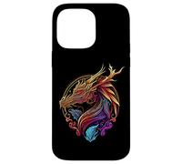 Dragon Face and Head Colorful Mandala Pattern - Dragon Case for iPhone 14 Pro Max