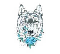 Dragon Fake Tattoos For Men Women Geometric Wolf Tattoo Sticker Fire Green Snake Tattoo Sheets Body Arm Hand Tattoo Sticker(19 * 12cm)(015)