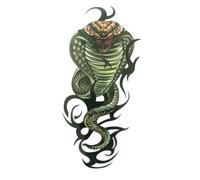 Dragon Fake Tattoos For Men Women Geometric Wolf Tattoo Sticker Fire Green Snake Tattoo Sheets Body Arm Hand Tattoo Sticker(19 * 12cm)(001)