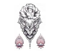 Dragon Fake Tattoos For Men Women Geometric Wolf Tattoo Sticker Fire Green Snake Tattoo Sheets Body Arm Hand Tattoo Sticker(19 * 12cm)(005)