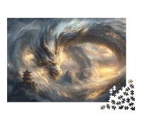 Dragon Fantasy Artwork Jigsaw Puzzles Puzzles for Adults Kids. 1000 Piece Great Gifts Challenge Toy Educational Game Home Decoration for Educational Games Gifts 52x38cm/1000pcs