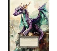 Dragon Fantasy Composition Notebook - Vintage Fairycore Mythical Creature Lined Journal: 110 College-Ruled Pages | 7.5" × 9.25" Diary for Writing, School, Creative Projects & RPG Adventures