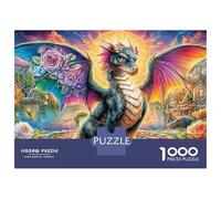 Dragon Fantasy Jigsaws 1000 Piece Puzzle Challenge High Difficulty Fit Together Perfectly for Adults & Kids Age 12 Years Up 38x26cm/1000pcs