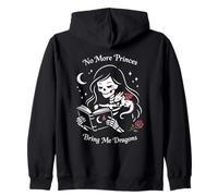 Dragon Fantasy Reader Gifts No More Princes Bring Me Dragons Zip Hoodie