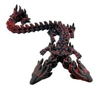 Dragon Fidget Toy - 3d Printed Double Head Crystal Model | Movable Joints Desk Toy | Executive Sensory Collectible | Home Office Bookshelf Table Fish Tank Decor Collectible Gift