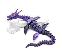 Dragon Fidget Toy 3d Printer Animals Sea Dragon Articulated for Stress Relief Home Office Decompression Decor Executive Desk Toys-Black Purple||49cm/19.3in