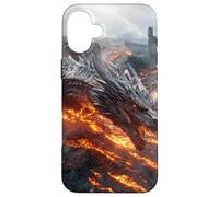 Dragon Fierce Surging Through Molten Lava with Intensity Case for iPhone 16 Plus