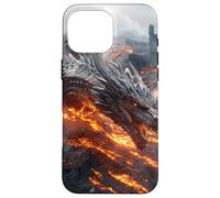 Dragon Fierce Surging Through Molten Lava with Intensity Case for iPhone 16 Pro Max