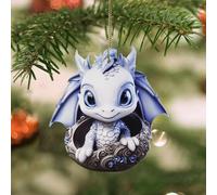 Dragon Figurine Christmas Tree Hanging Ornament Acrylic Dragon Christmas Decoration Gothic Holiday Decoration Window Car Decoration