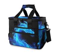 Dragon Fire Blue A Cooler Bag Thermal Insulated Picnic Lunch Bag Box Large Cool Bag for Beach Picnic Camping Travel Men Women