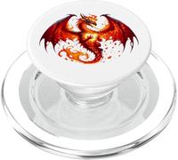 Dragon Fire Dragon mythical creatures heraldic animal Legendary Myths PopSockets PopGrip for MagSafe