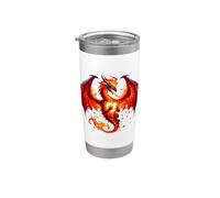 Dragon Fire Dragon Mythical Creatures Heraldic Animal Legendary Myths Stainless Steel Insulated Tumbler