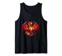 Dragon Fire Dragon Mythical Creatures Heraldic Animal Legendary Myths Tank Top