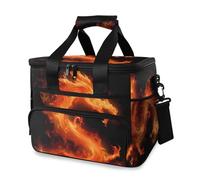 Dragon Fire Red A Cooler Bag Thermal Insulated Picnic Lunch Bag Box Large Cool Bag for Beach Picnic Camping Travel Men Women