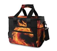 Dragon Fire Red Cooler Bag Thermal Insulated Picnic Lunch Bag Box Large Cool Bag for Beach Picnic Camping Travel Men Women
