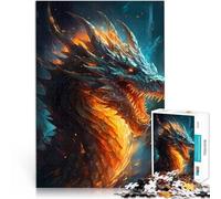 Dragon FireJigsaw Puzzles for teenagers 1000 Piece Toys Educational Games Stress Relieving Artists Collection, Fine Art 38x26cm