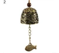 Dragon Fish Feng Shui Bell Traditional Metal Wind Chime for Home Garden Decoration Blessing Good Luck Fortune Hanging Ornament(Dragon)