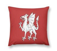 Dragon Flag of UK Plush Sofa Cushion Covers Double Sided Pillow Case Decorative Pillowcases 30-66cm