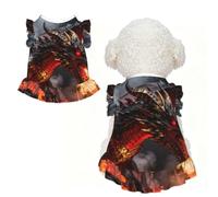 Dragon Flame XL Pet Apparel for Small Dogs-Cute Summer Outfit for Puppy, Soft Breathable Pet Clothes for Cat