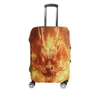 Dragon Flames Luggage Case Cover Protective Suitcase Covers Anti Scratch Baggage Washable Fits 19-32 Inch M