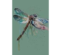 Dragon Fly Notebook: Colorful Dragon Fly Painted in Watercolor, 120 Pages, Ideal for Mom, Dad, Kids and Art Lovers
