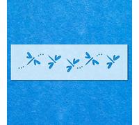 Dragon Fly Repeat Pattern Stencil: Mylar Airbrush Wall Art Painting Crafts -A4 Stencil - Design Size (257 x 52 mm)