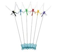 Dragon Fly with Clips - 6-Piece Decorative Realistic Reusable - Realistic Dragonfly Clips Garden Decor | for Gardener Houseowners Patio Deck Porch Balcony Trails Flower Bed