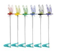 Dragon Fly with Clips,6-Piece Reusable Realistic Garden Decor,Dragonfly Clips to Keep Fly Away - for Gardener Houseowners Patio Deck Porch Balcony Trails Flower Bed