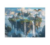 Dragon Flying Castle 500 Piece Jigsaw Puzzle for Adults Jigsaw Weekend Chill Out Activity Challenging Colourful Puzzle for Friends 500 PCS