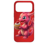 Dragon for Kids in Pink with Cupcake and Cherry Topping Case for iPhone 17 Pro Max