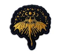 Dragon Fourth Wing Tactical Morale Patch 3 Inches Funny Acotar Fantasy Romance Reader, Embroidered Hook and Loop Patches Book Lover for Army Backpack, Vest, Hat, Dog Harness, Military Gifts Mom Dad