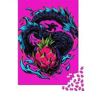 Dragon Fruit Art Print Jigsaw Puzzles Puzzle for Adults Kids. 1000 Pieces Whimsical Challenge Toy Educational Games Home Decoration for Educational Games Gifts 70x50cm/1000pcs