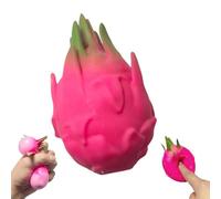 Dragon Fruit Fidget Toy,Dragon Fruit Squish Toy,Soft Silicone Fruits Stress Balls Fidget Sensory Toys,Easter Basket Stuffers,Soft Squeez Decompression Dough Sensory Toys for Easters Party Favors
