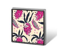 Dragon Fruit Pattern Brown And Tan Lapel Pin for Men Women Square Fashion Brooch Pin - Cute Enamel Badges, Aluminum Alloy Metal Pinback for Hats, Shirts, Bags, Jackets & Accessories