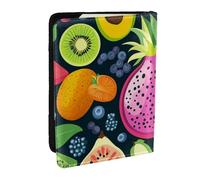 Dragon Fruit Seeds Printed Passport Holder,Travel Pu Leather Passport Cover Case Organiser for Men Women,6.5 Inch