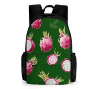 Dragon Fruit Trendy Printed Travel Backpack with Pocket Funny 16 Inch Shoulder Daypack for Work Hiking Camping