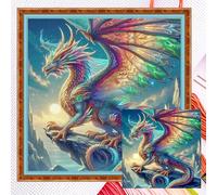 Dragon Full 14CT DIY Counted Cross Stitch Kits for Adults Home Decor 40x40cm