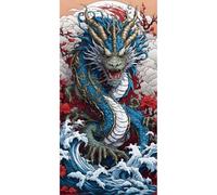 Dragon Full DIY 5D Square Drill Diamond Art Diamond Art Painting 21.65x41 | Diamond Dots Paintings Picture Arts Craft for Adults/Beginners Gift Idea Home Wall Decor 55x110CM