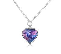 Dragon G-alaxy Dog Urns Jewelry Necklace Pet Ashes Memorials Necklaces Alloy Keepsake for Men Women